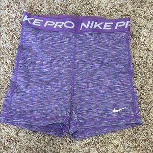 NWT Nike Pro Heathered Purple Shorts 3in Sz S